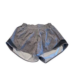 Lululemon Women's Hotty Hot Short II Gym Running Shorts Heathered Black 6 Tall